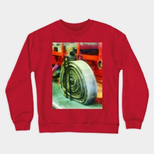 Coiled Hose on Fire Truck Crewneck Sweatshirt